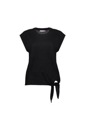 Geisha Top ajour with knot 999 Black