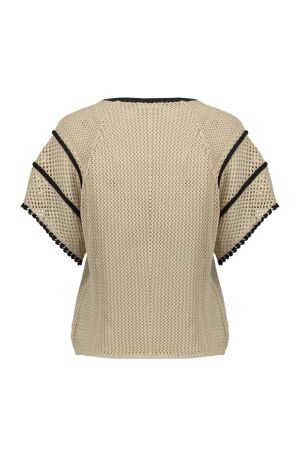 Geisha Pullover raglan V-neck 721 Light sand
