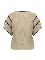 Geisha Pullover raglan V-neck 721 Light sand