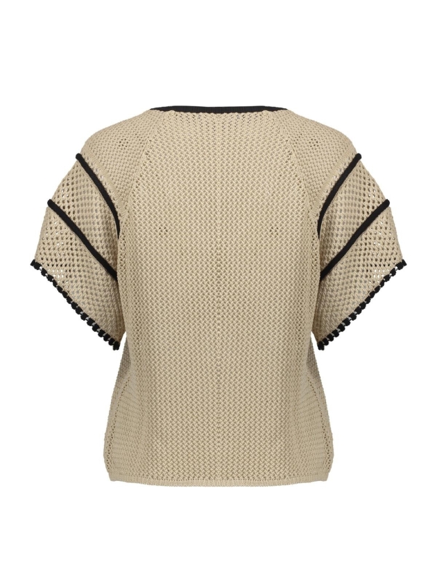 Geisha Pullover raglan V-neck 721 Light sand