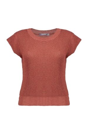 Geisha Pullover lurex sleeveless 743 Brique