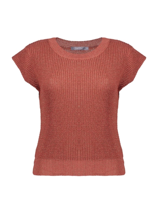 Geisha Pullover lurex sleeveless 743 Brique