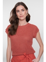 Geisha Pullover lurex sleeveless 743 Brique