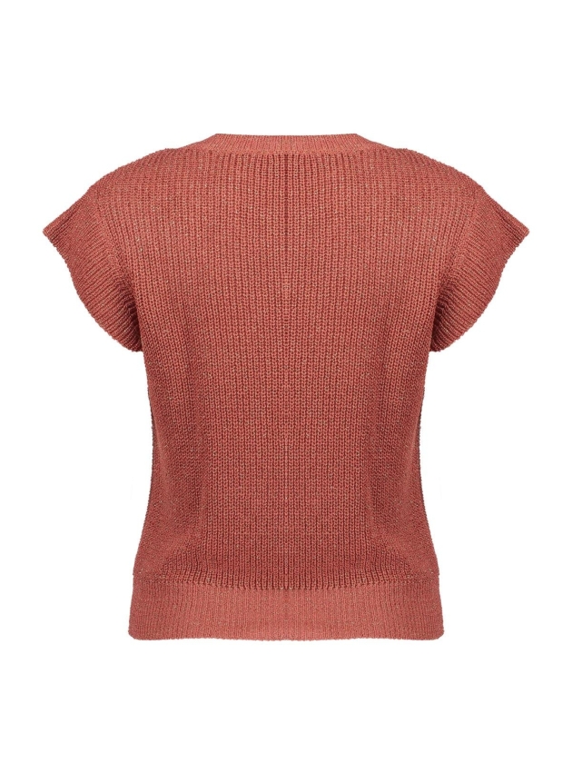 Geisha Pullover lurex sleeveless 743 Brique