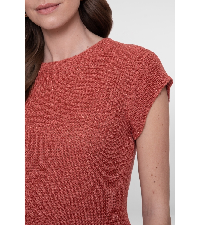 Geisha Pullover lurex sleeveless 743 Brique