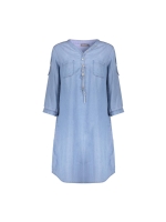 Geisha Dress lyocell ropes 830 Bleached denim
