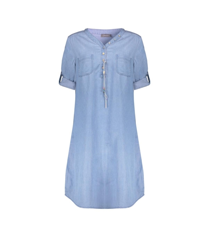 Geisha Dress lyocell ropes 830 Bleached denim