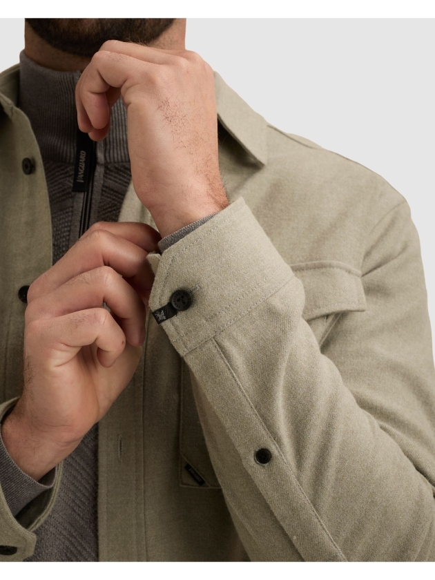 Vanguard Long sleeve shirt Brushed Melange 6479 Forest fog
