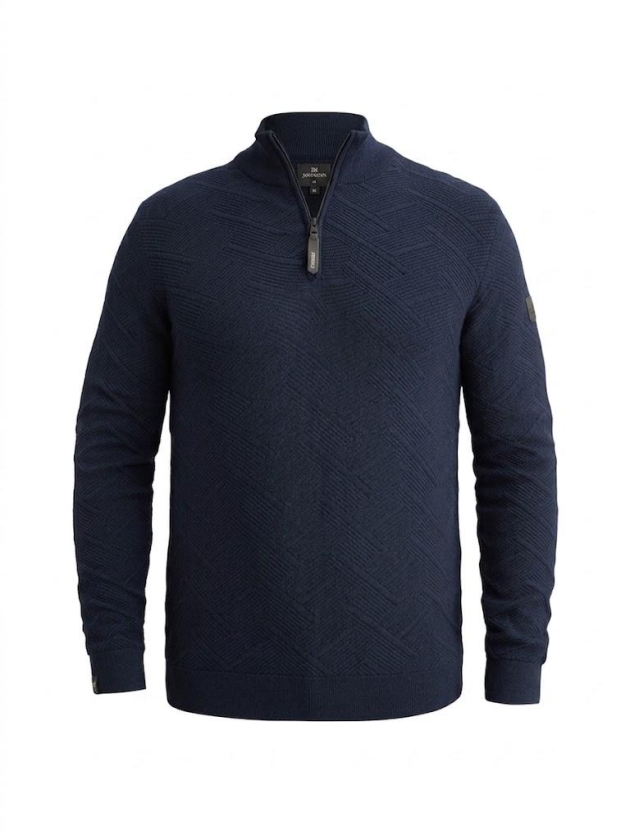 Vanguard Half zip collar cotton mouline 5073 Sky captain