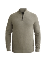 Vanguard Half zip collar cotton mouline 6479 Forest fog