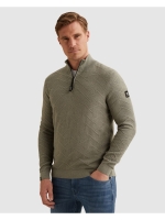 Vanguard Half zip collar cotton mouline 6479 Forest fog