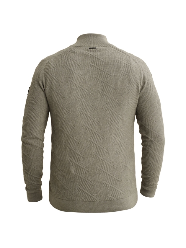 Vanguard Half zip collar cotton mouline 6479 Forest fog