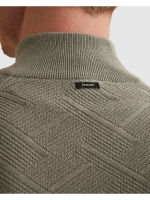 Vanguard Half zip collar cotton mouline 6479 Forest fog