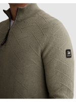 Vanguard Half zip collar cotton mouline 6479 Forest fog