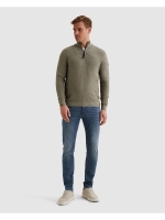 Vanguard Half zip collar cotton mouline 6479 Forest fog