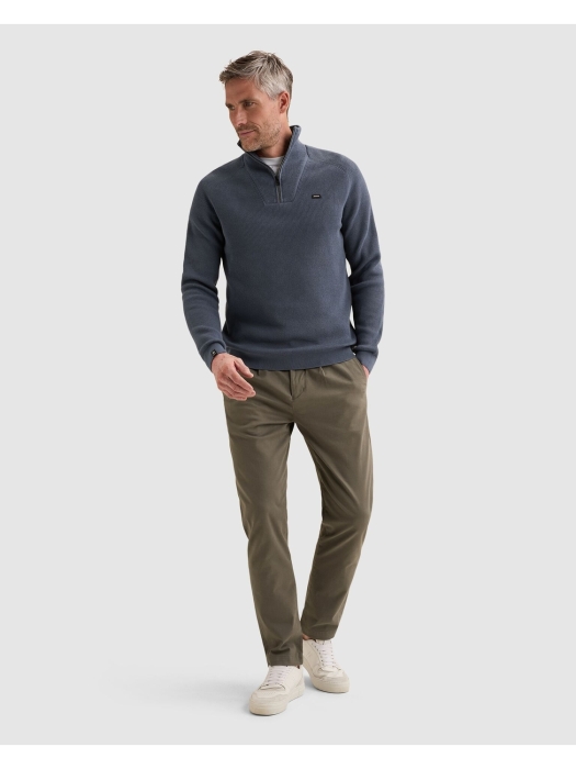 Vanguard Half zip collar cotton structure 5356 China blue