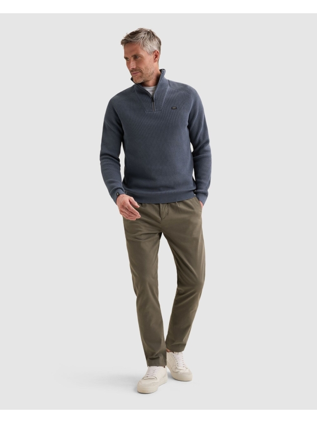 Vanguard Half zip collar cotton structure 5356 China blue