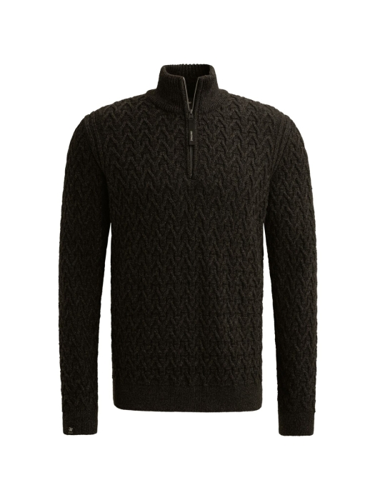 Vanguard Half zip collar wool blend 9141 Black beauty