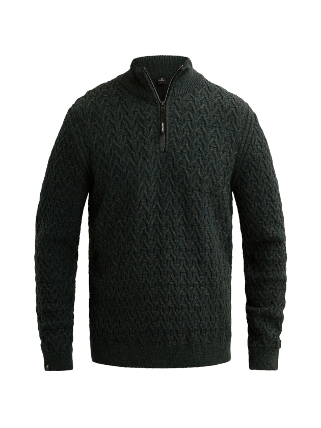 Vanguard Half zip collar wool blend 6520 Dark sea