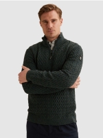 Vanguard Half zip collar wool blend 6520 Dark sea