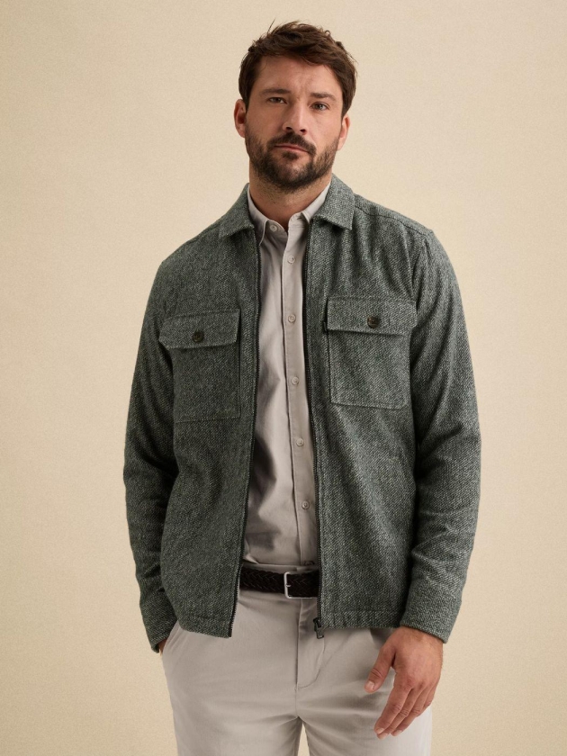 Vanguard Long sleeve shirt Solid Brushed Mo 6520 Dark sea