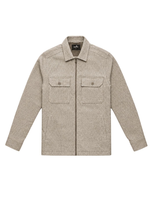 Vanguard Long sleeve shirt Solid Brushed Mo 7147 Greige