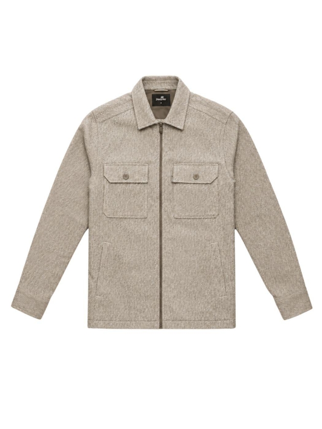 Vanguard Long sleeve shirt Solid Brushed Mo 7147 Greige