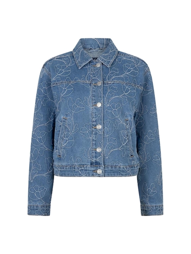 Red Button Sally JKT Embroidery 108 Bleach