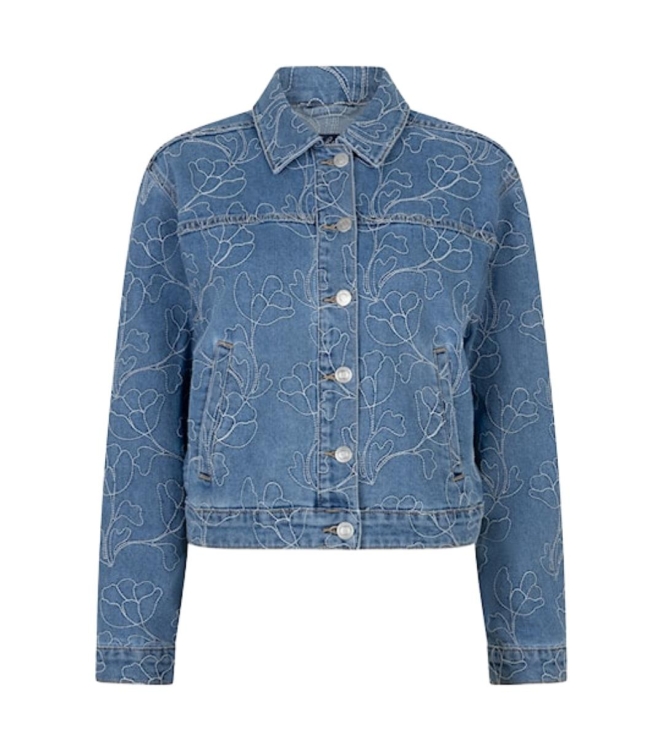 Red Button Sally JKT Embroidery 108 Bleach