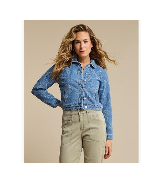 Red Button Sally JKT Embroidery 108 Bleach