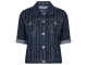 Red Button Jackie Short Sleeve Denim Pinstripe 605 Rinse