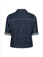 Red Button Jackie Short Sleeve Denim Pinstripe 605 Rinse