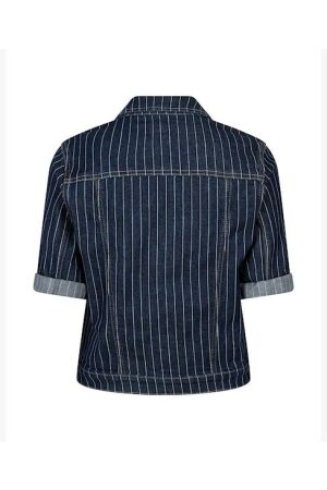 Red Button Jackie Short Sleeve Denim Pinstripe 605 Rinse