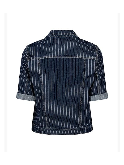 Red Button Jackie Short Sleeve Denim Pinstripe 605 Rinse