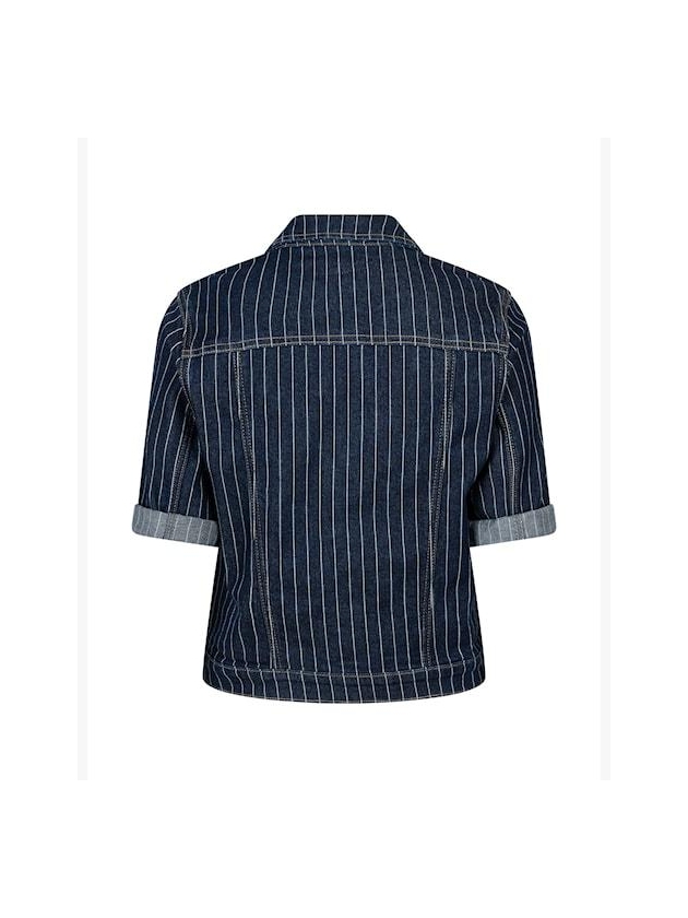 Red Button Jackie Short Sleeve Denim Pinstripe 605 Rinse