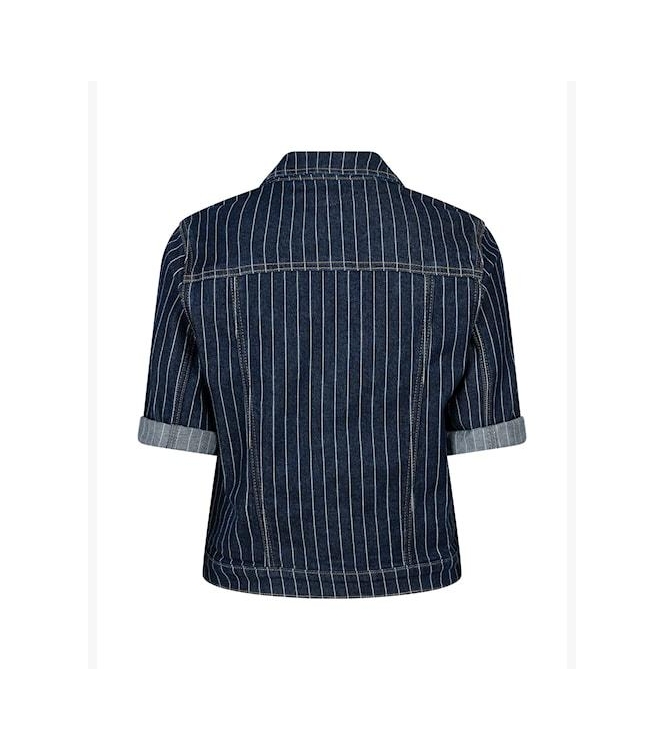 Red Button Jackie Short Sleeve Denim Pinstripe 605 Rinse