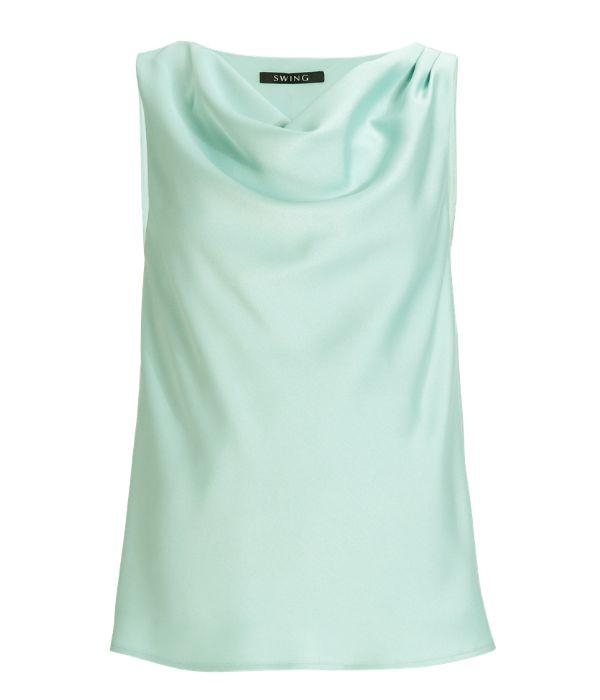 Swing Satintop mit Wasserfallausschnitt 592 mint green