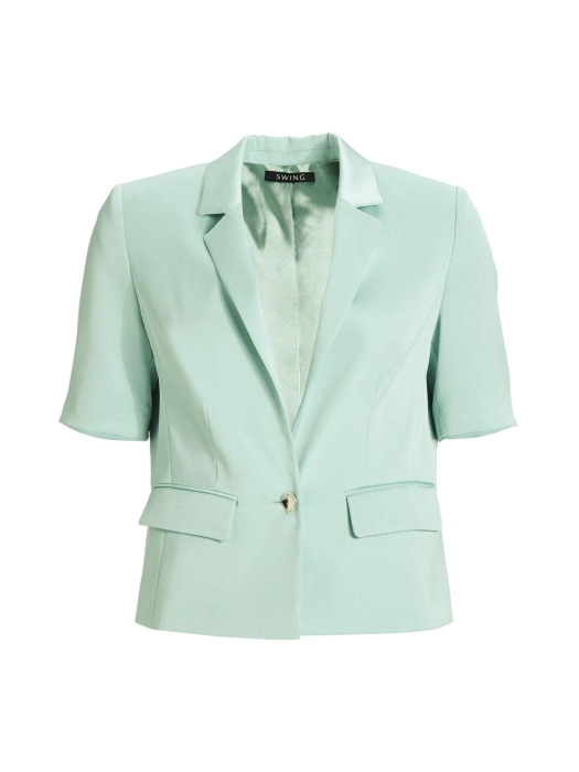 Swing Blazer aus Satin mit kurzen Ärmeln 592 mint green