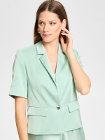 Swing Blazer aus Satin mit kurzen Ärmeln 592 mint green
