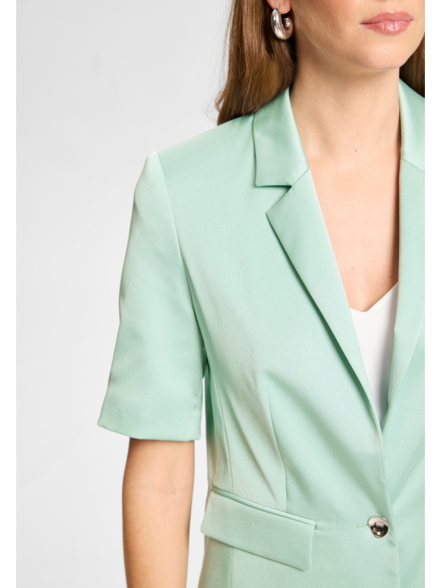 Swing Blazer aus Satin mit kurzen Ärmeln 592 mint green