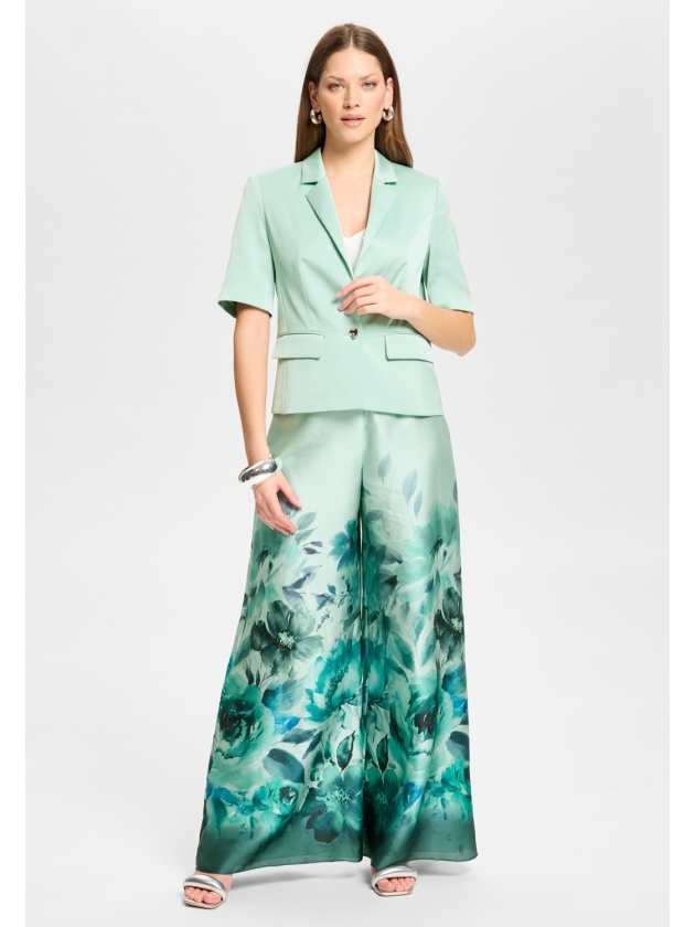 Swing Blazer aus Satin mit kurzen Ärmeln 592 mint green