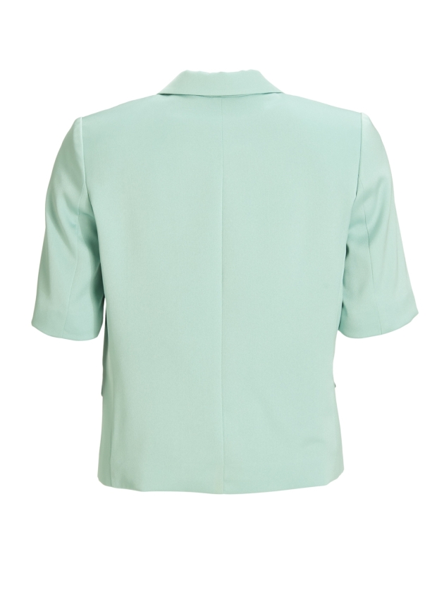 Swing Blazer aus Satin mit kurzen Ärmeln 592 mint green