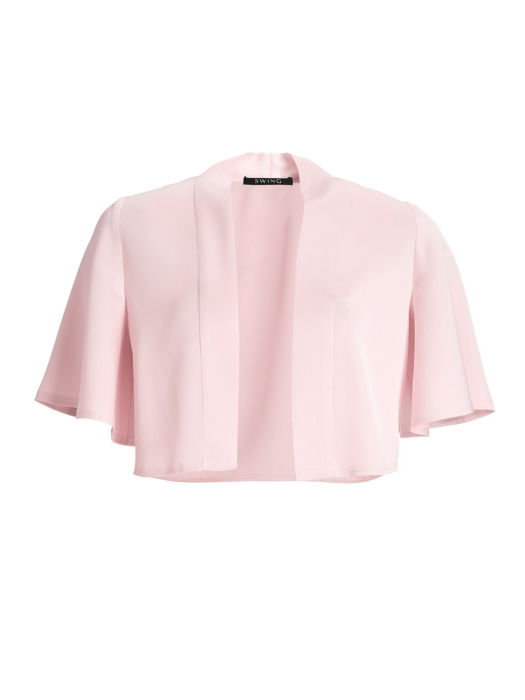 Swing Satin Bolero mit weiten ?rmeln 697 Soft pink