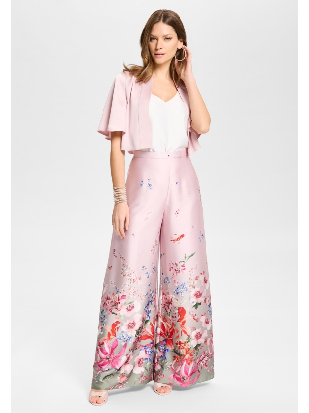Swing Satin Bolero mit weiten ?rmeln 697 Soft pink