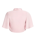 Swing Satin Bolero mit weiten ?rmeln 697 Soft pink