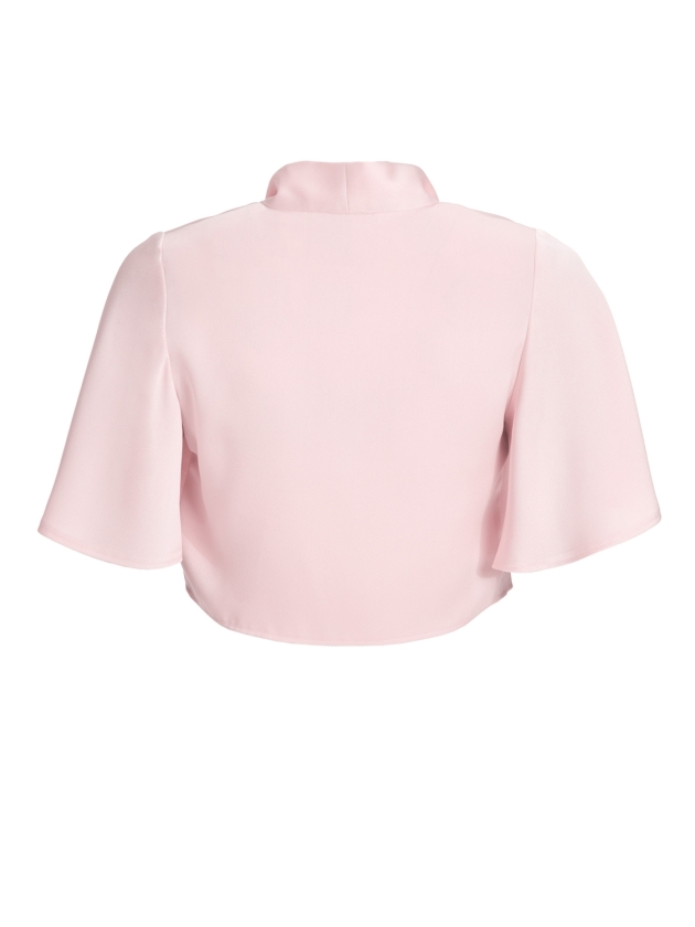 Swing Satin Bolero mit weiten ?rmeln 697 Soft pink