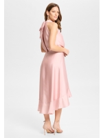 Swing Cocktailkleid aus Satin mit Volant 697 Soft pink