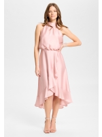 Swing Cocktailkleid aus Satin mit Volant 697 Soft pink