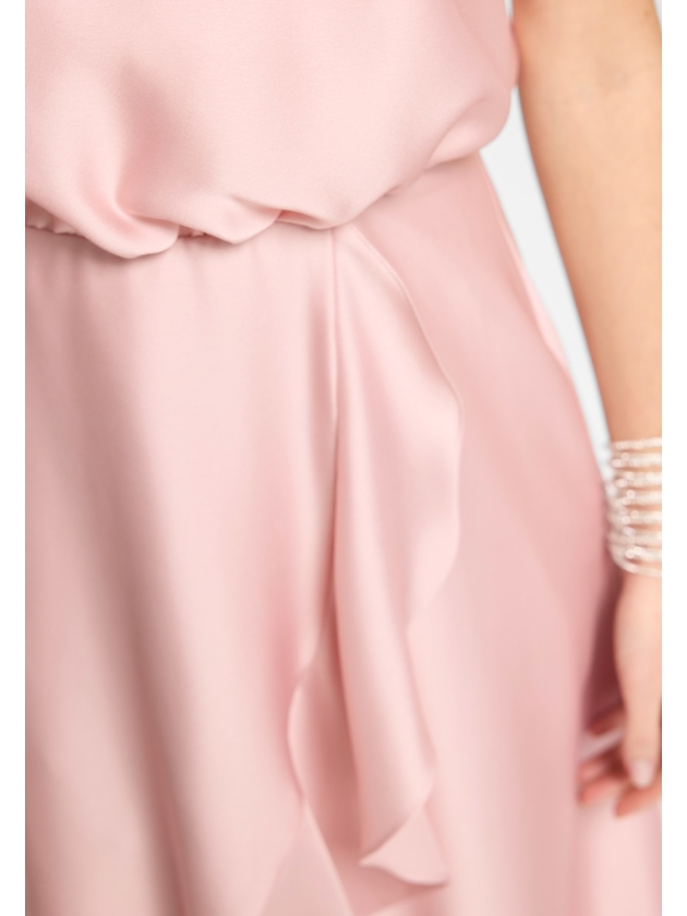 Swing Cocktailkleid aus Satin mit Volant 697 Soft pink