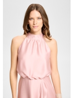 Swing Cocktailkleid aus Satin mit Volant 697 Soft pink